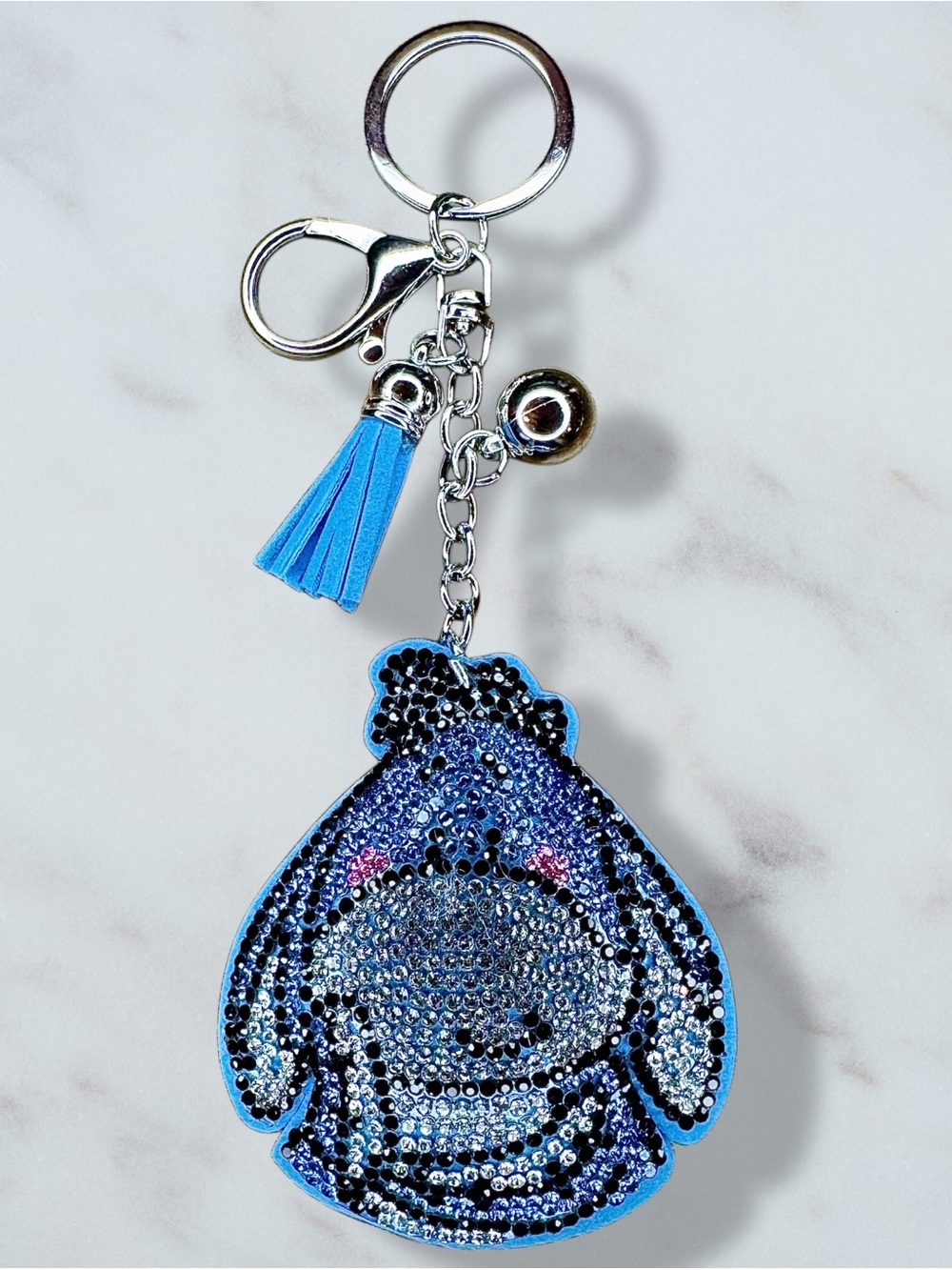 Eeyore Rhinestone Charm Keychain
